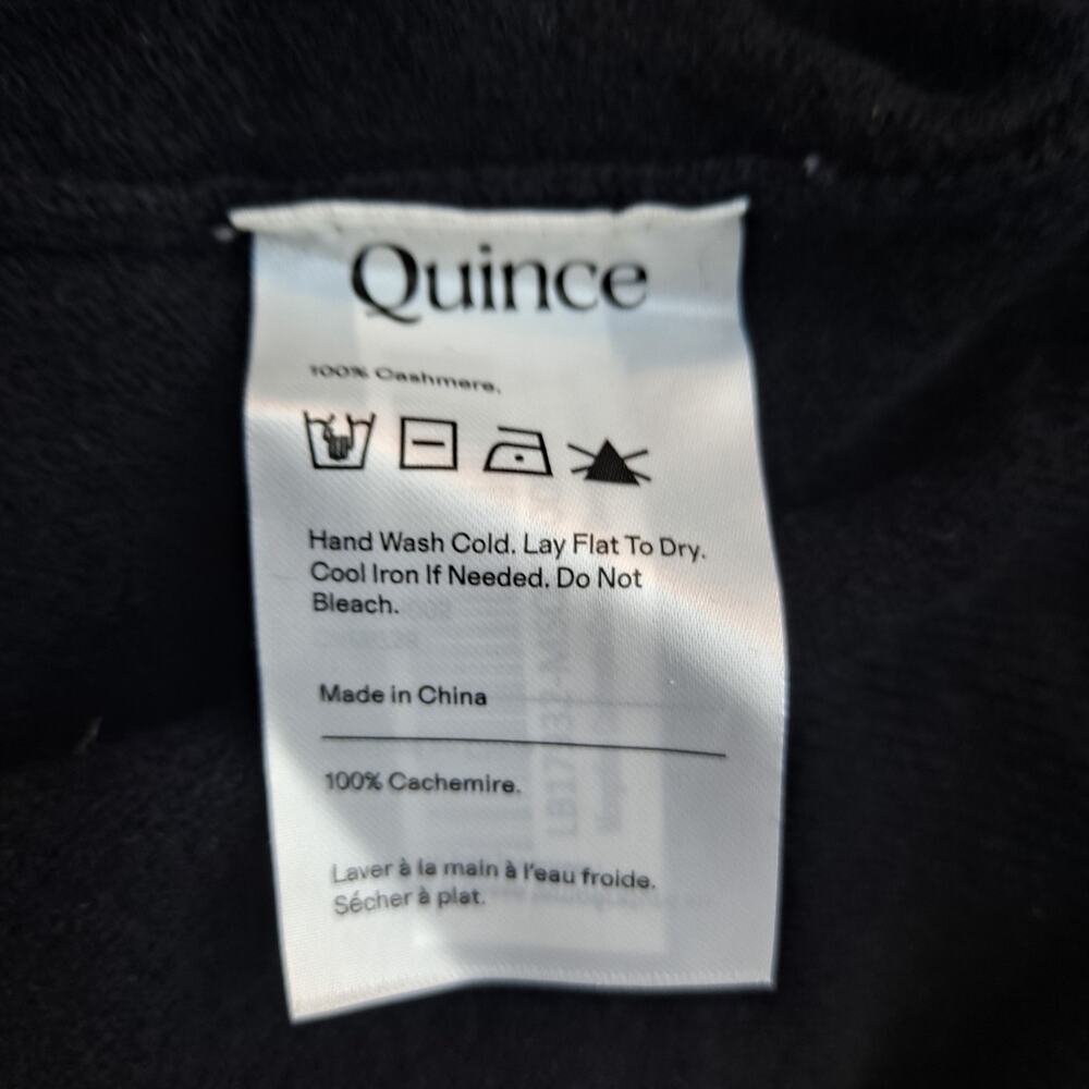 NWT Quince Mongolian Cashmere Crewneck Sweater Long Sleeve Black Womens Size XS - Picture 10 of 11
